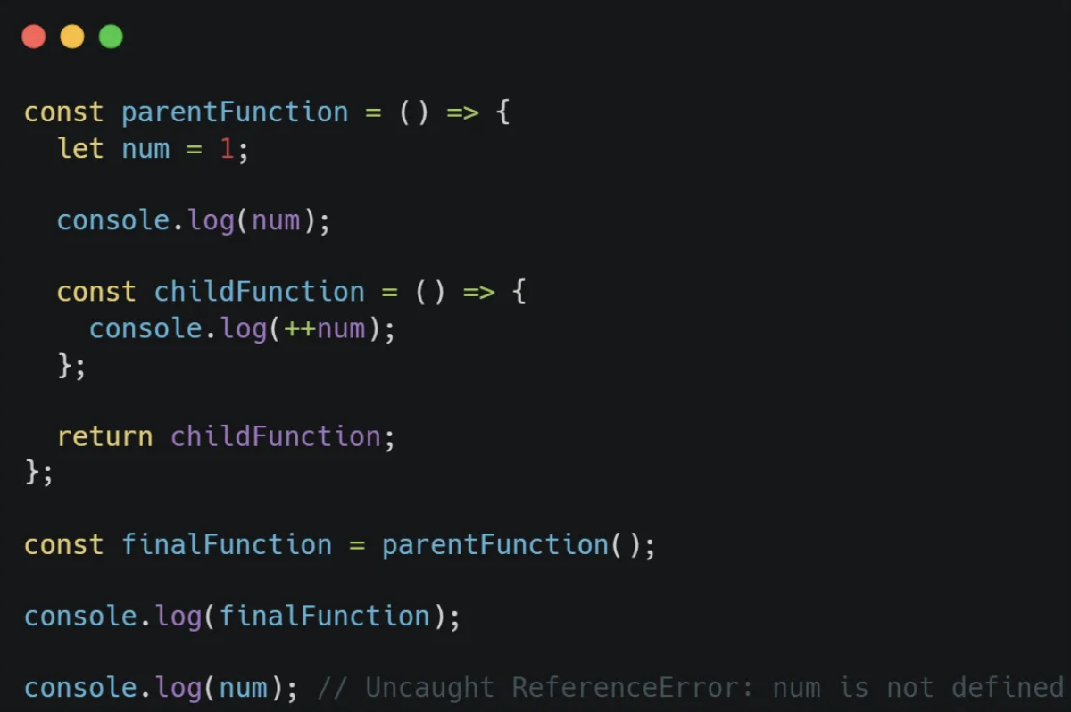 Error log by finalFunction